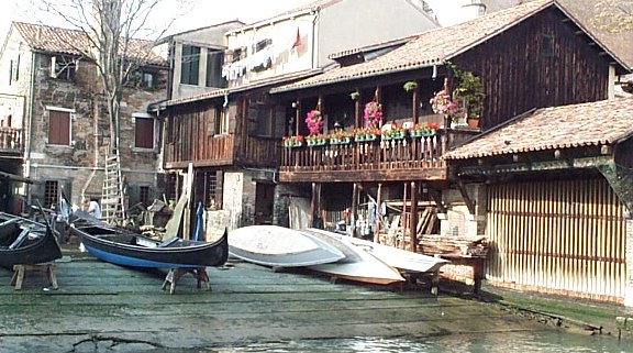 Photo of the gondola workshop area