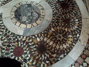 Photo of mosaic in the floor in the Vatican