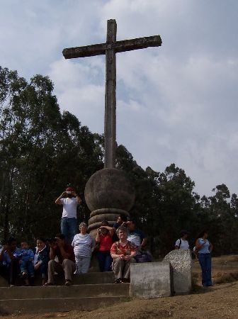 cross on the hill over Antigua