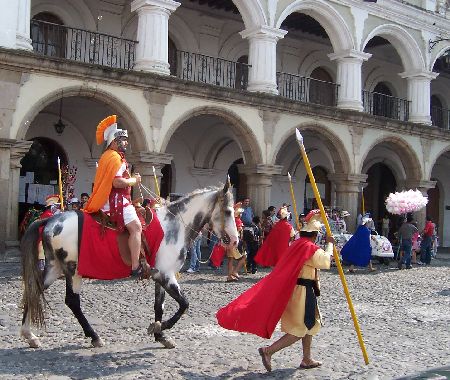 Processional in the Antigua city square